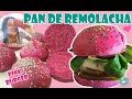 PAN de REMOLACHA 🍔/PAN Hamburguesa de COLOR ROSA🌸 Receta FÁCIL/ Hamburguesa GOURMET  ♡ PINKBURGER