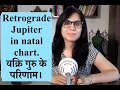 Jupiter retrograde in birth chart. वक्रि गुरु के परिणाम।