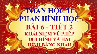 Giải bài tập SGK toán 11 Chương 1-Bài 6: Khái niệm về phép dời