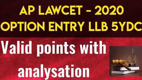 AP LAWCET OPTION ENTRY| COLLEGES LIST WITH FEE | By Krishna