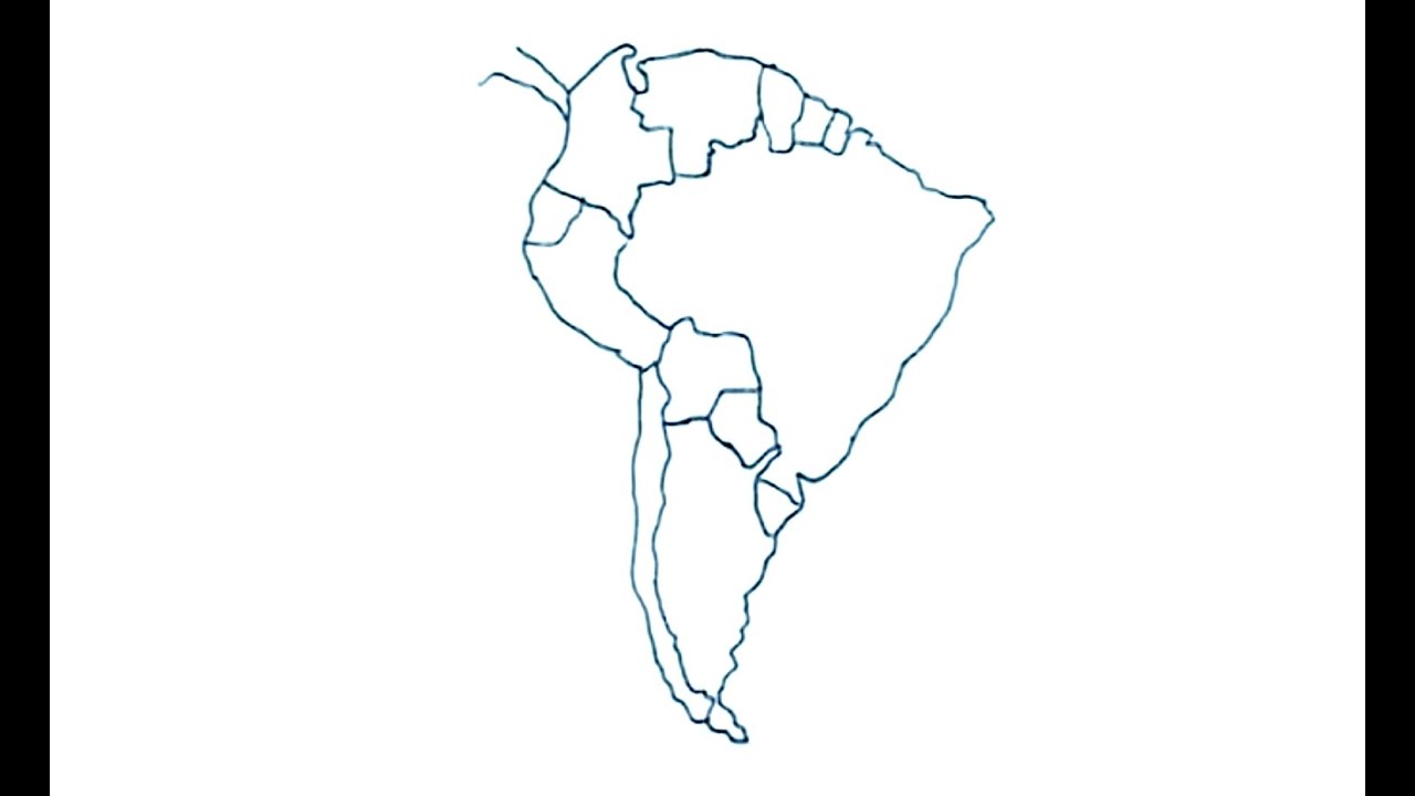 Dibujos De Mapas 4 4 - Cómo Dibujar El Mapa De Suramérica Con División A8D