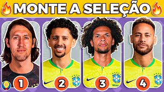 🔥 MONTE O TIME TITULAR E O TIME RESERVA DA SELEÇÃO BRASILEIRA | Jogo das escolhas | Quiz de Futebol screenshot 2