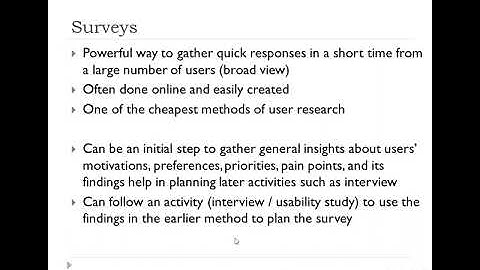 HCI 4.1 User Research Methods