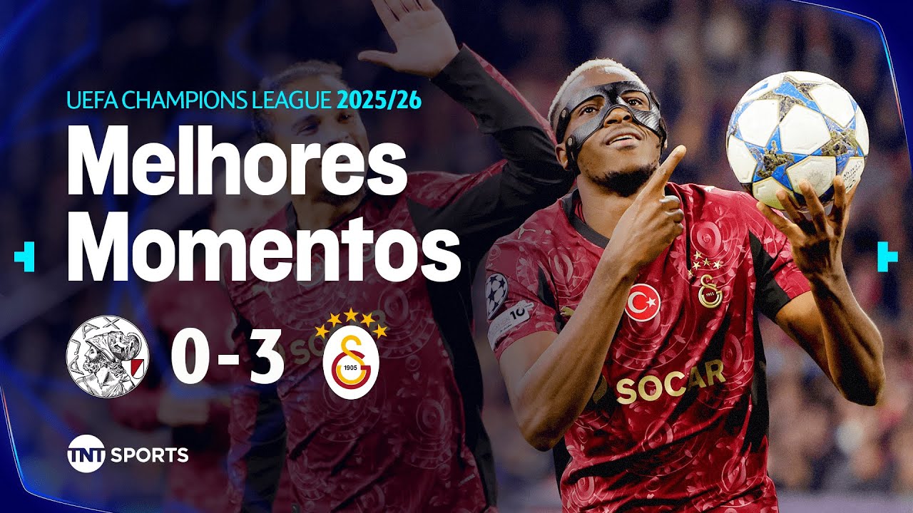 OSIMHEN METE HAT-TRICK E GALA ATROPELA O AJAX NA CHAMPIONS - AJAX 0 X 3 GALATASARAY