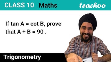 If tan A = cot B, prove that A + B = 90 - sin 90 - θ, cos - Teachoo