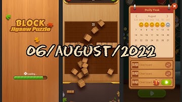 Block jigsaw puzzle game daily task today/solved /06 August 2022#blockjigsawpuzzle #dailytasks