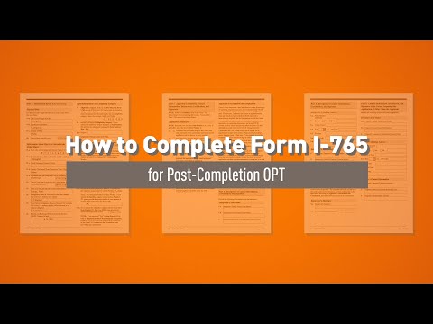 Form I-765 Tutorial for Post-Completion OPT (08/25/2020)