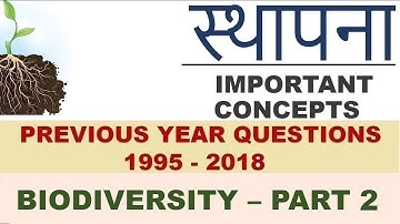 IAS Previous Year ENVIRONMENT Questions | Lecture 5 | Biodiversity | Part 2