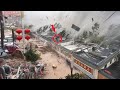 рџЊЂChina In Chaos As Typhoon Danas Strikes Cities Hit Bridges And Houses Destroyed Cars Swept Away рџЊЂChina In Chaos As Typhoon Danas Strikes Cities Hit Bridges And Houses Destroyed Cars Swept Away