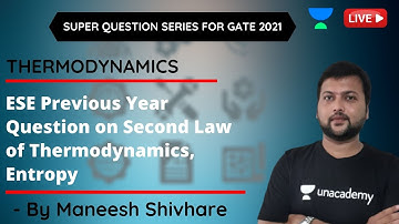 ESE Previous Year Questions on Second Law of Thermodynamics, Entropy | GATE 2021 | Maneesh Shivhare