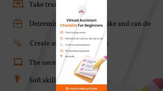 📋 Virtual Assistant Checklist for Beginners | Virtual Assistant Jobs #VAjobsPhilippines #shorts
