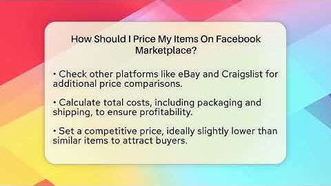 How Should I Price My Items On Facebook Marketplace? - Everyday-Networking