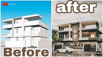 SketchUp to Realistic Render | Before vs After Transformation #architecture #sketchup #archviz 