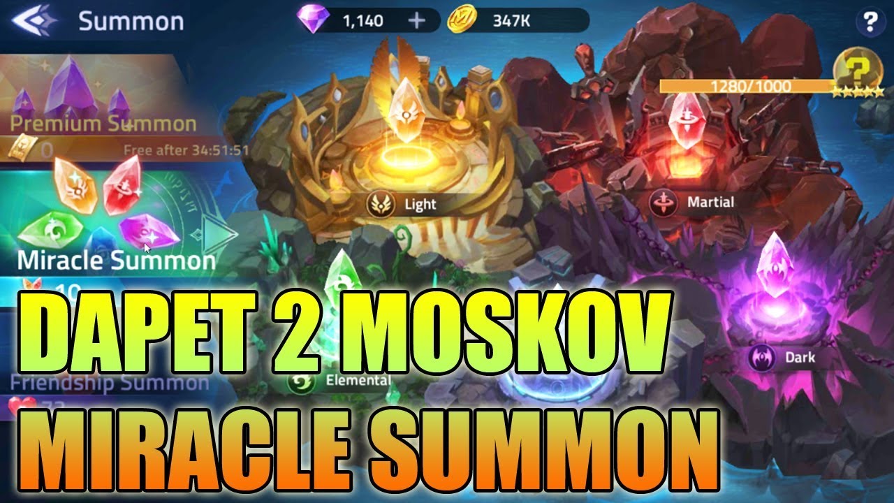 MOBILE LEGENDS ADVENTURE COBAIN MIRACLE SUMMON DAPET 2 MOSKOV YouTube