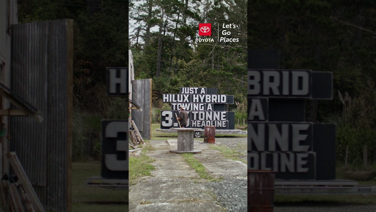 Just a Hilux Hybrid towing a 3.5 tonne out of a shed