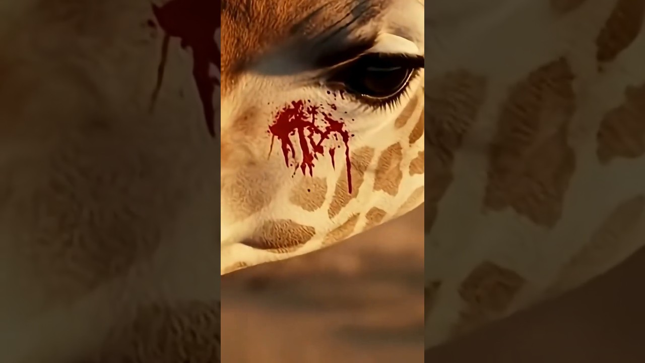 Giraffe Vs Hyena , A deadly Attack 😱 