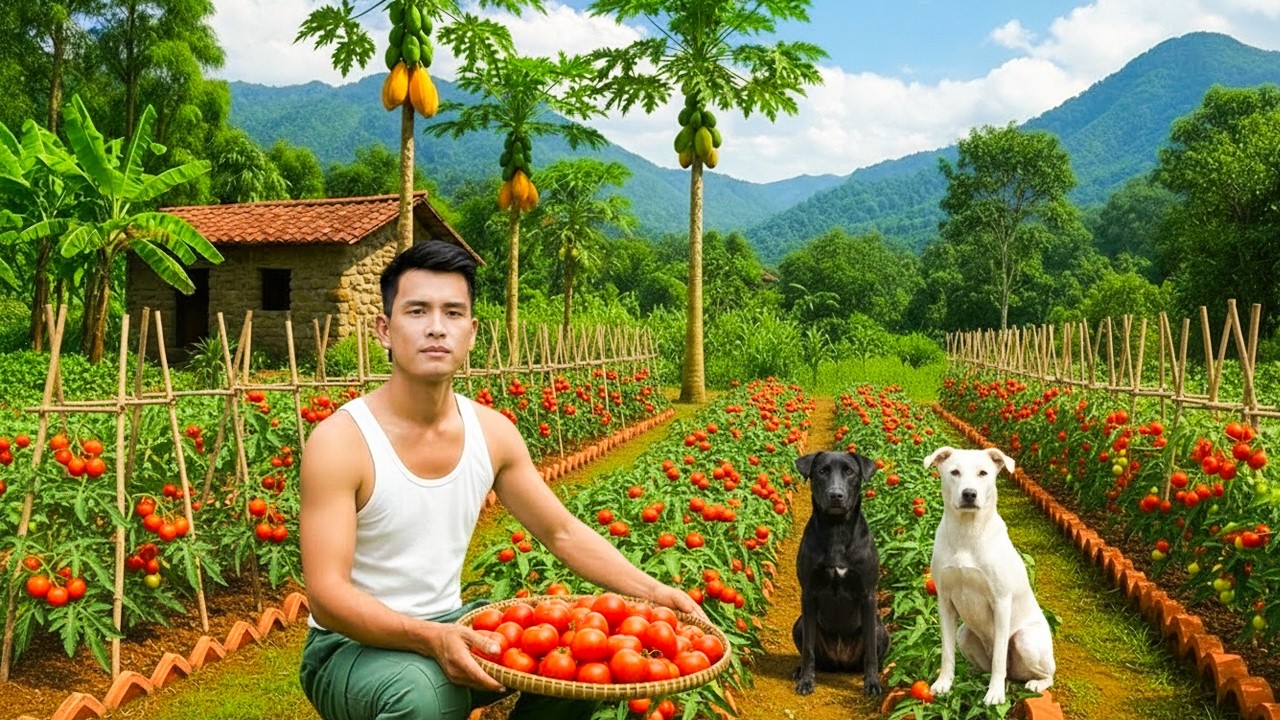 From planting to harvesting tomatoes, a young CEO’s self-sufficient life with Tom & Lu