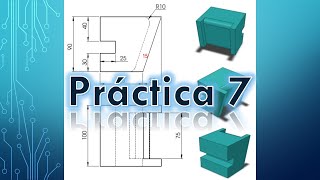 Introducción a Solidworks: Práctica 7 -  Extrusión  y corte con dirección