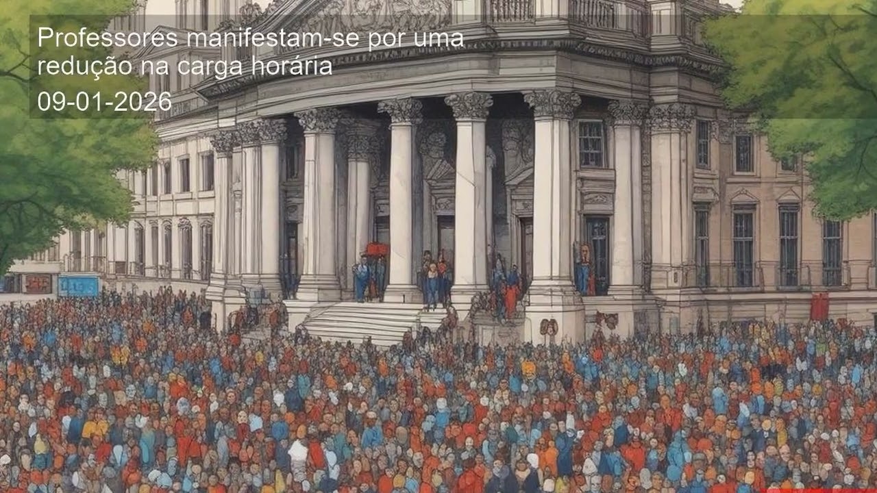 Professores manifestam-se por uma redução na carga horária