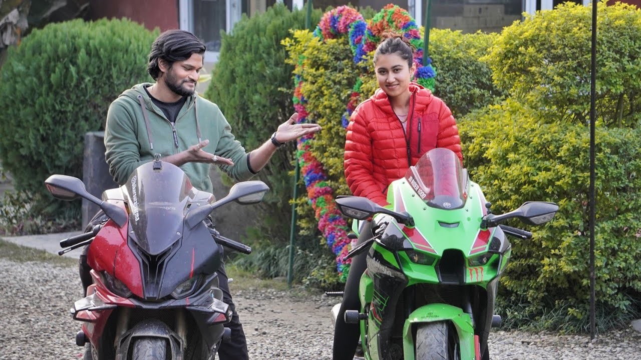 She Wants To Ride My BMW @alishakhadgi9769 | Isne Bike Crash kar di😨 ...