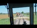 Travelling on the dmu at East Somerset railway towards Cranmore 