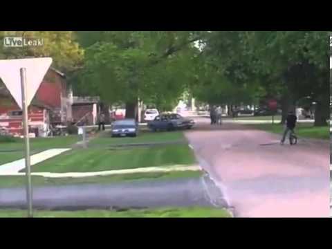 Fail! Guys attempt to pull down tree with car