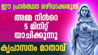 അമ്മ നിൻറെ 5 മിനിറ്റ് യാചിക്കുന്നു l marian l miraculous prayer l powerful prayer