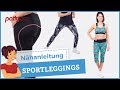 Leggings aus Lycra-Stoff mit Taschen und Teilungen nähen - superschnelle Sporthose!