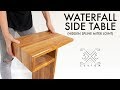 Waterfall End Table with Hidden Spline Miter Joint // Woodworking Joinery // Modern DIY Furniture