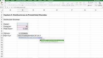 28. Distribución Binomial. Calculadora en Excel