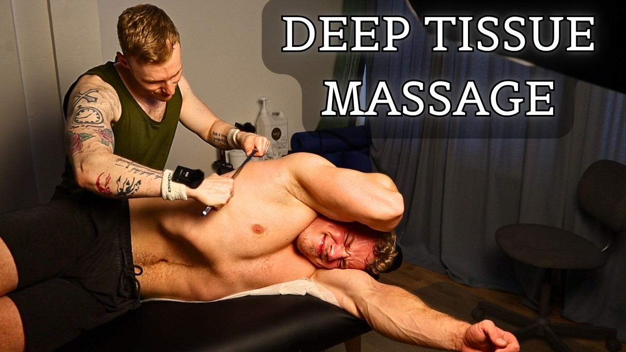 Deep Tissue Massage for Danish Bodybuilder | IASTM Tools & Rough Techniques