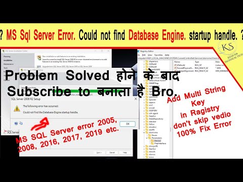 MS Sql Server Error The following error has occurred  Could not find Database Engine  startup handle