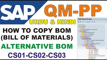 How to copy BOM | Bill of Material | SAP QM Production Planning