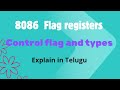 8086 flag register|control flag | microprocessor&microo| explain in Telugu|subcribe