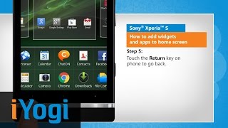 How to add widgets and apps to home screen in Sony® Xperia™ S screenshot 2