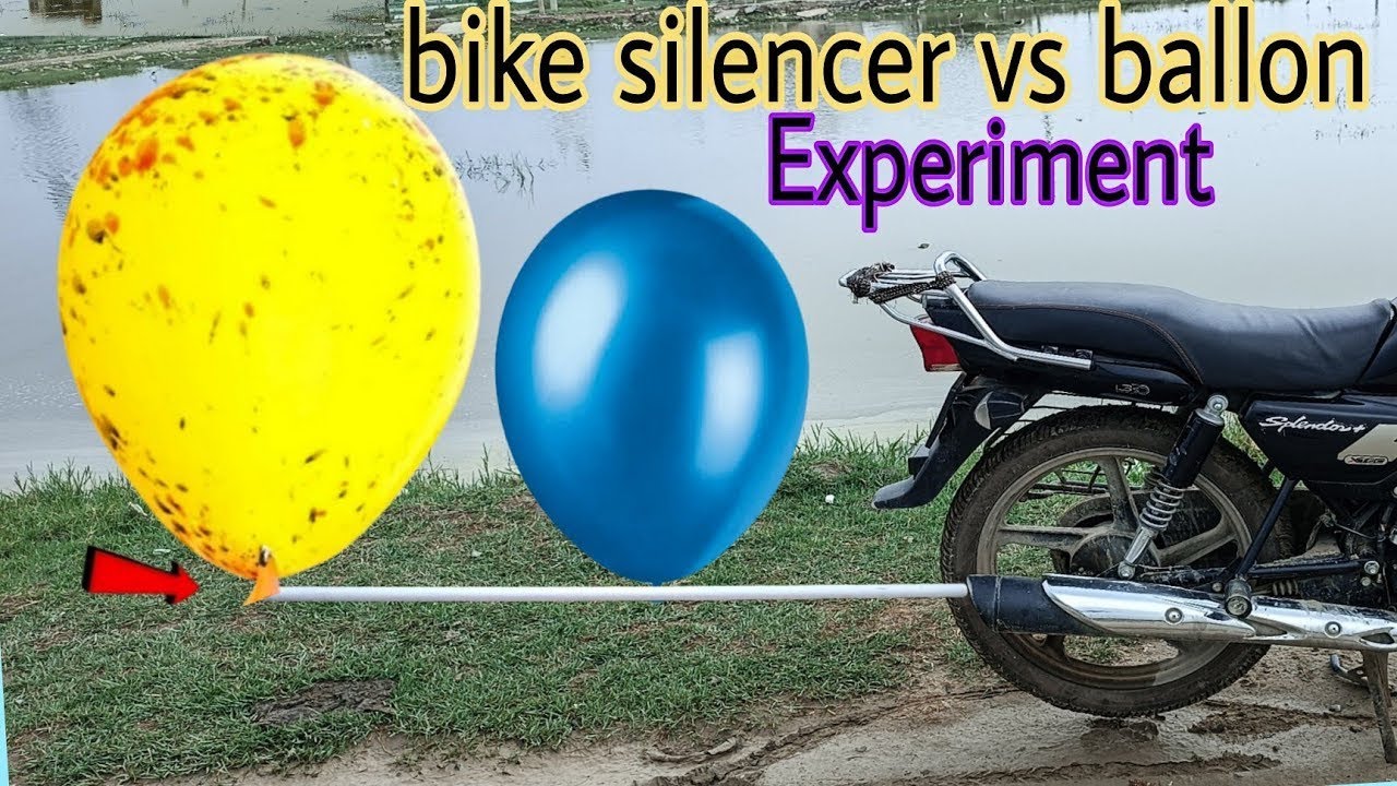 bike silencer vs ballon experiment monster ballon vs bike silencer