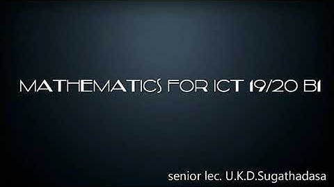 Mathematics for ICT - 10