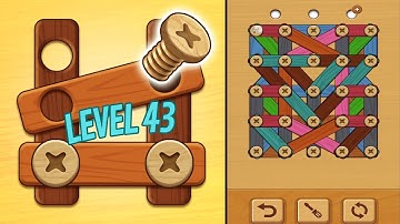 🏅 WOODLE - WOOD SCREW PUZZLE 🤪 Level 43 🧩 Gameplay Walkthrough