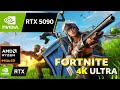 Fortnite Lumen ON  | RTX 5090 32GB + Ryzen 9 9950X3D | 4K Ultra Settings Gameplay 🎮