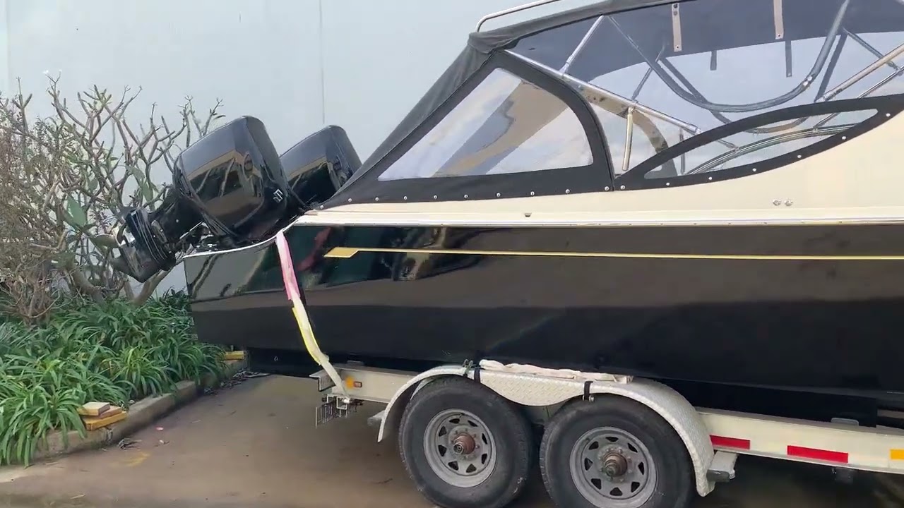 Iluka SS Pursuit transported happily by road on our Boat Trailer