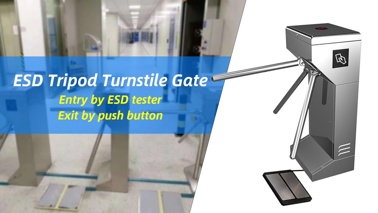 STXtek ESD Tripod Turnstile Gate Anti-static Access Control System # ...
