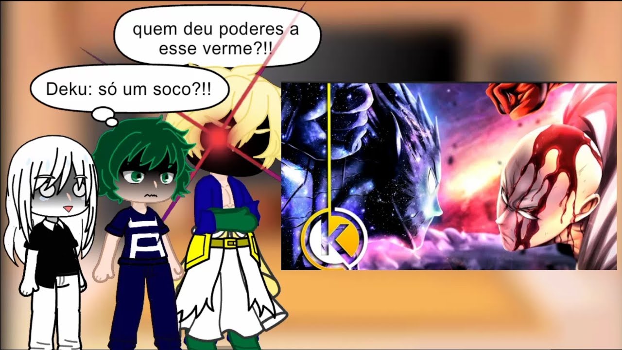 Personagens reagindo aos raps do Saitama vs garou(3 em 1) || Okabe e Duelista || (Gacha Universal)