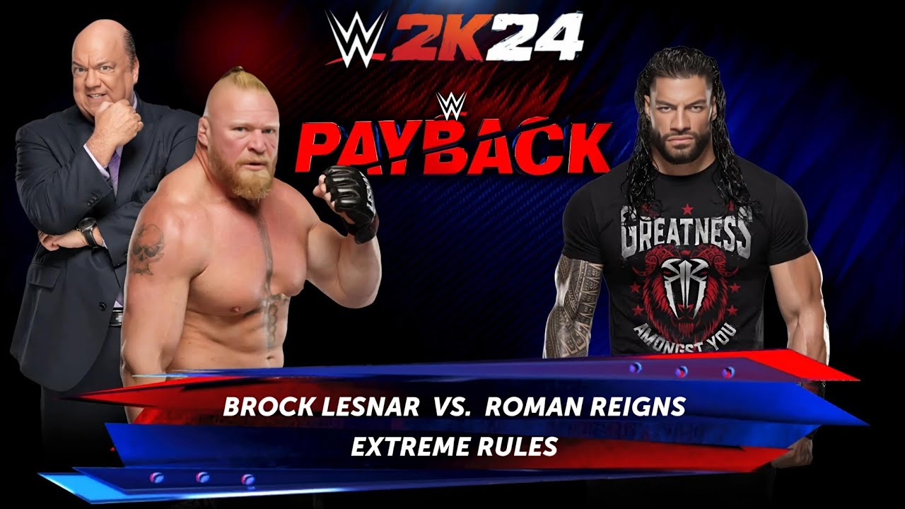 WWE 2K24 - Brock Lesnar vs Roman Reigns | Extreme Rules Match at WWE Payback