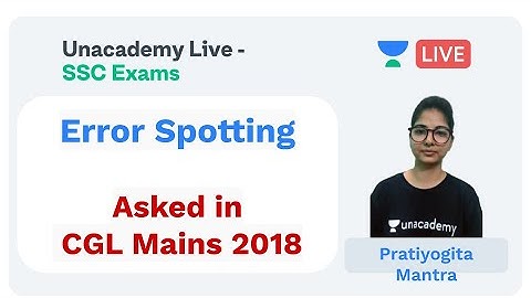 SSC CGL 2019| Error Spotting Questions asked in CGL Mains 2018 | Pratiyogita Mantra