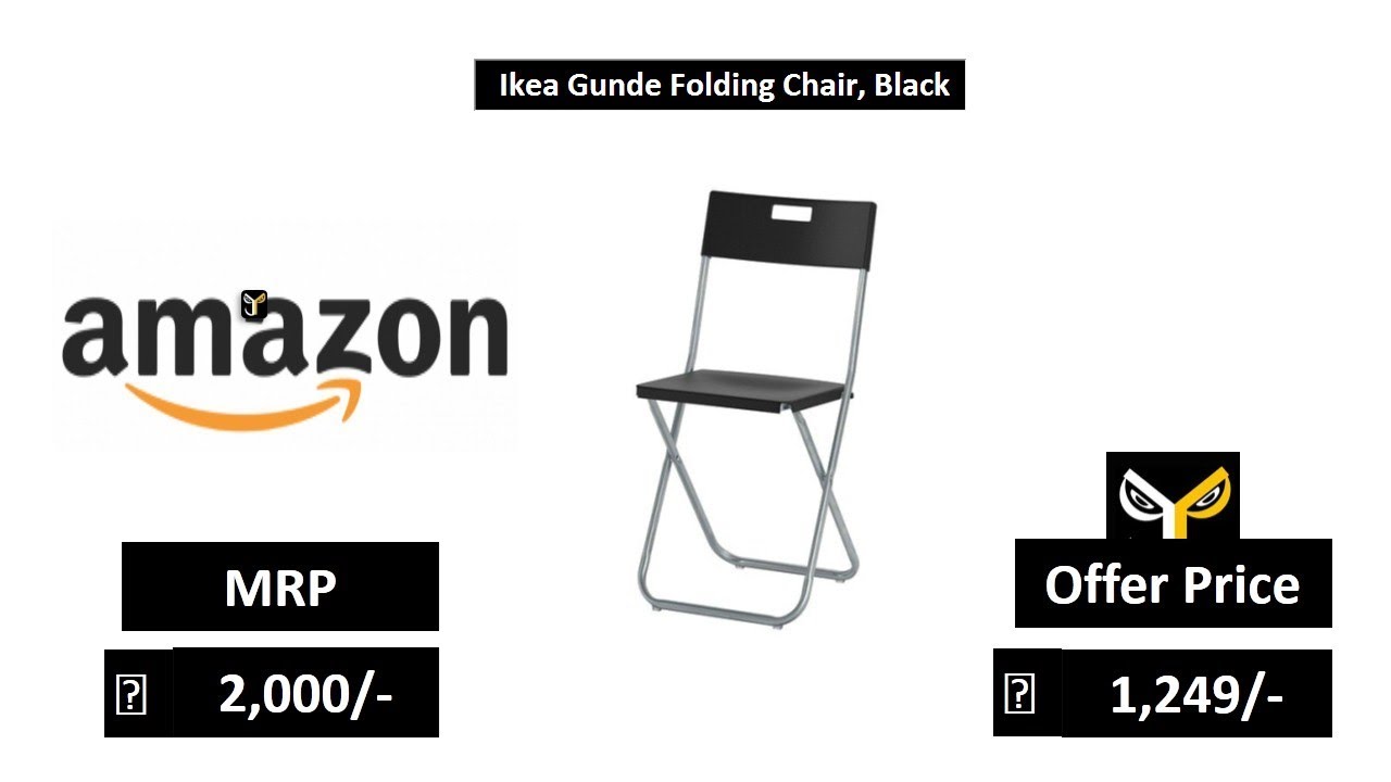 Ikea Gunde Folding Chair Black Youtube