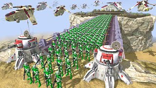 Can Clone Army hold BRIDGE FORTRESS vs Droid Invasion?! - Men of War: Star Wars Mod