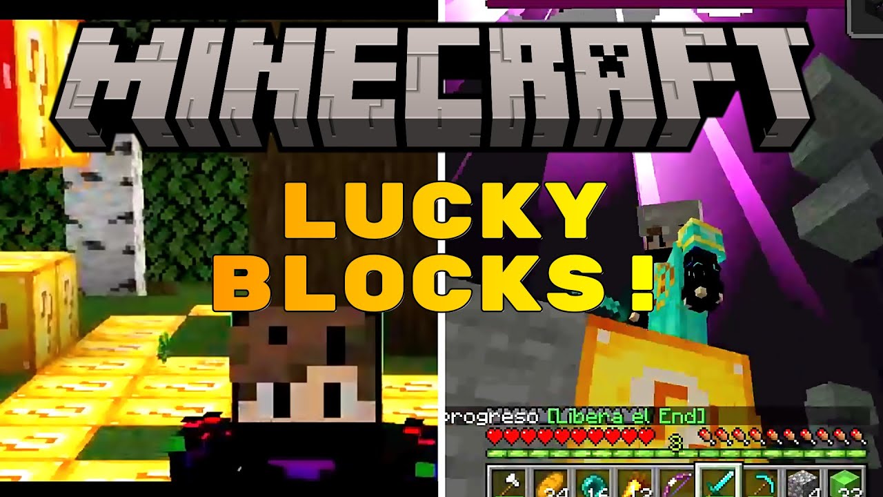 MINECRAFT pero TODO se CONVIERTE en LUCKY BLOCKS 😱 - YouTube