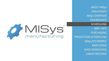 Demo Master Production Scheduling with MISys Manufacturing
