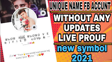 Unique name facebook stylish account 2021||#newstylisjid#newfacebookaccount#stylishfacebookacconut