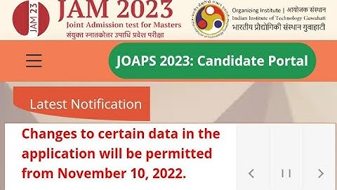Correction Window Open For IITJAM 2023 Students  ll Check Now ll #iitjam2023#chemistry #iitjamupdate